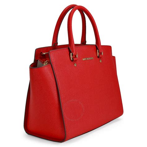 michael kors red leather handbag|michael kors leather handbags sale.